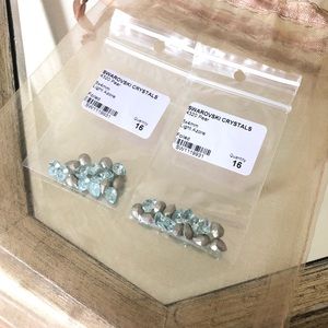SWAROVSKI 6mm Light Azure Foil Back Pear Shaped Crystals